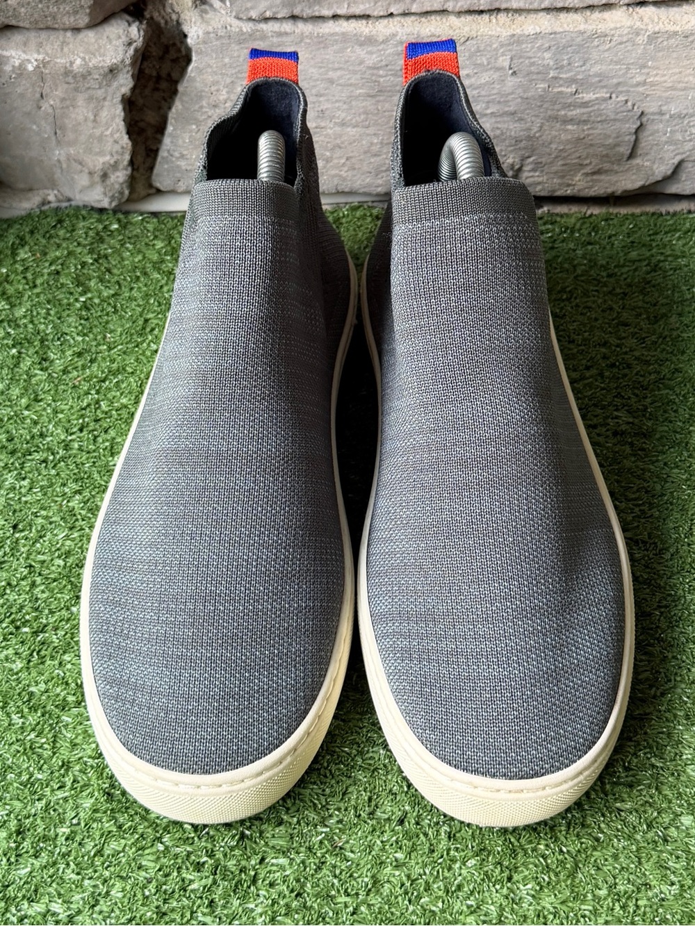 Rothy's Chelsea Gray Fog Knit Womens Sneakers